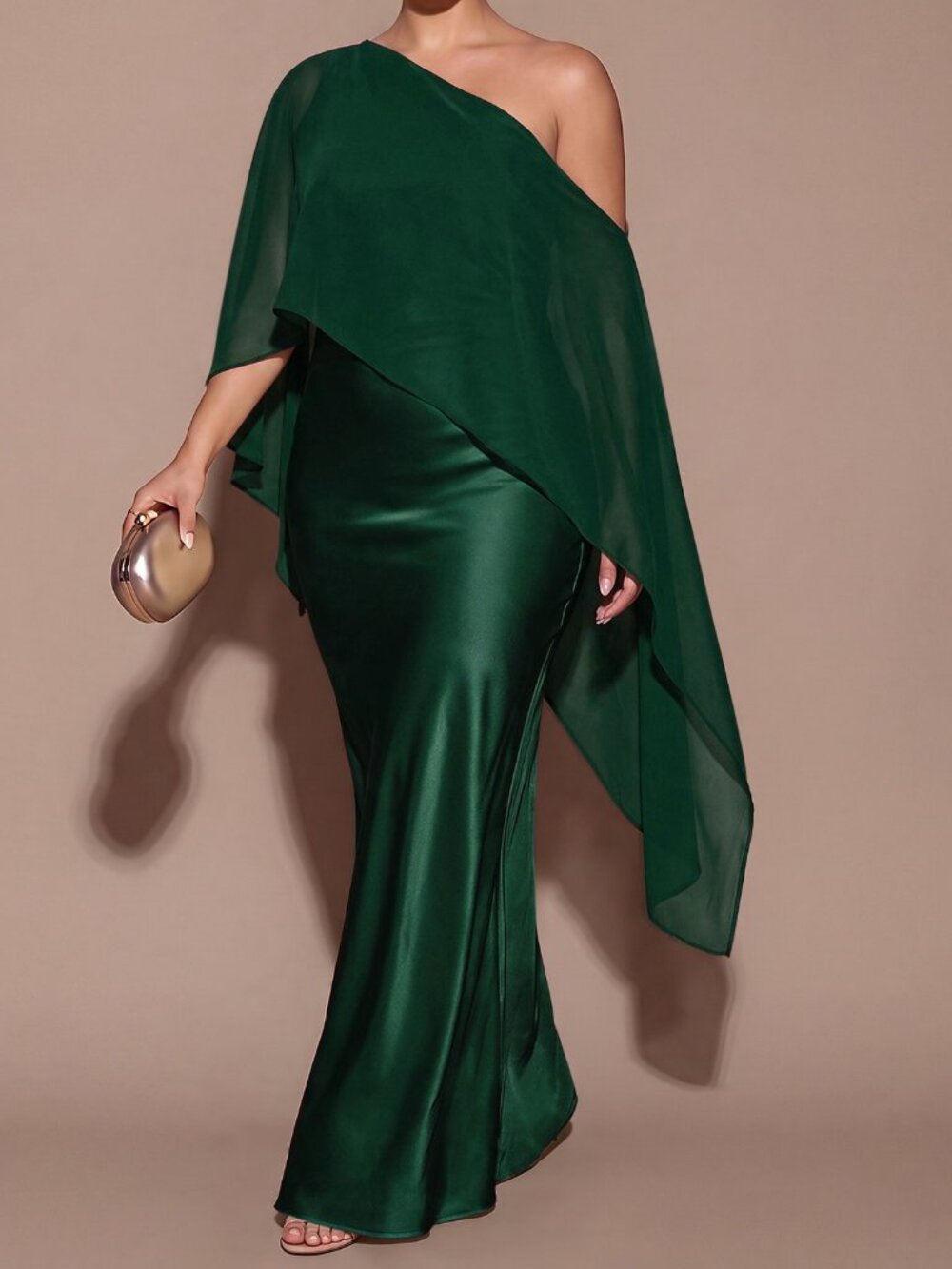 Dark Green Preppy Women's Fitted Maxi Dress